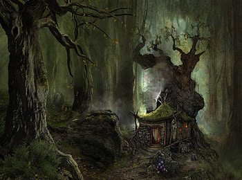 Gothic Fantasy Art | ArcaniA Gothic 4 fantasy art landscapes forest trees wods paintings . HD wallpaper