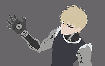 Genos, One Punch Man, Minimalistic HD wallpaper