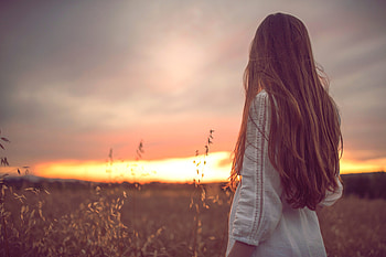 Girl In Nature Of Field, girls, model, field, graphy HD wallpaper
