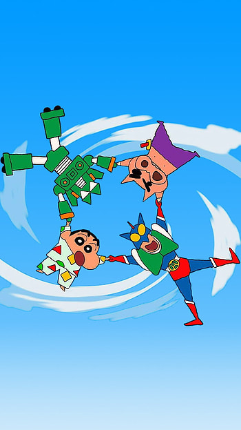 Shin Chan and friends, crayon HD phone wallpaper