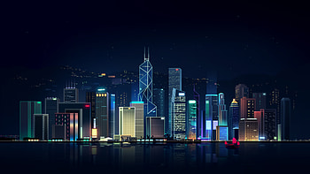 Cartoon Skyline, Travels, , Backgrounds HD wallpaper