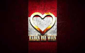 I Love Baden bei Wien, austrian cities, golden inscription, Day of Baden bei Wien, Austria, golden heart, Baden bei Wien with flag, Baden bei Wien, Cities of Austria, favorite cities, Love Baden bei Wien HD wallpaper