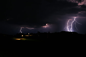 Nature, Lightning, Dark, Glow HD wallpaper