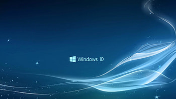 Windows 10 in Blue Abstract Stars and Waves | . HD wallpaper