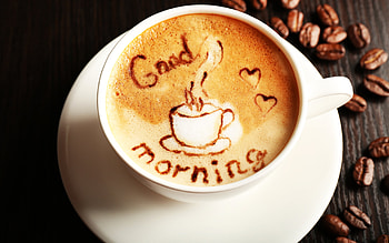 Your Good Morning Coffee, coffee beans, cup, food, coffee HD wallpaper