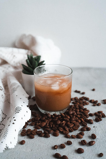 Food, Coffee, Glass, Drink, Beverage, Coffee Beans HD phone wallpaper