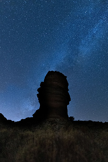 Night, Rock, Dark, Starry Sky, Darkness HD phone wallpaper