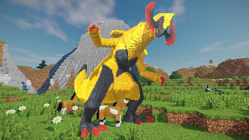 Minecraft, Haxorus HD wallpaper