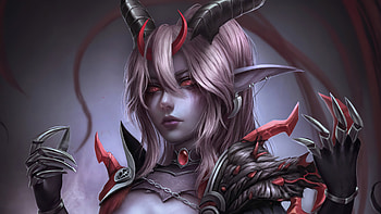 Elf Girl Sharp Nails, elf, fantasy, artist, artwork, digital-art HD wallpaper