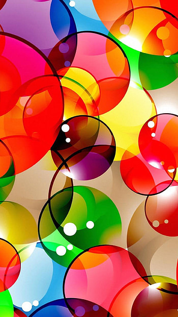 A colorful circle pattern HD phone wallpaper