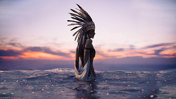 Sunset Ritual, fantasy-girls, artist, artwork, digital-art HD wallpaper