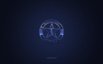 Al-Najma SC, Bahraini football club, Bahraini Premier League, blue logo, blue carbon fiber background, football, Manama, Bahrain, Al-Najma SC logo HD wallpaper