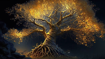 The tree of life, AI Art, tree, Anime, Original HD wallpaper