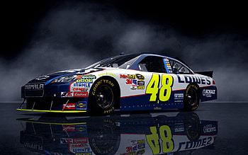 Sports, Background, Chevrolet, Lights, Headlights, Wheelbarrow, Nascar HD wallpaper