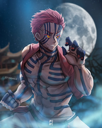 ᴀᴋᴀᴢᴀ, animeedits, art, moon, demonslayer, akaza, aime, anime HD phone wallpaper