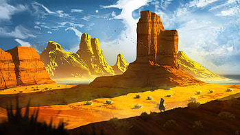 Roaming In Desert Coast , artist, artwork, digital-art, artstation HD wallpaper