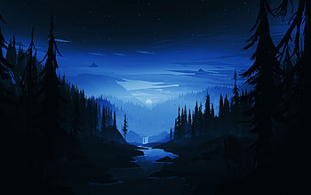 Ultra Minimal Blue, Dark Blue Minimalist HD wallpaper