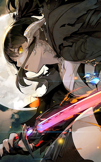 Fierce Anime Warrior Girl: Dynamic , Anime, girl, anime girl HD phone wallpaper
