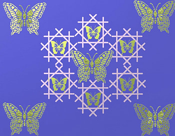 butterfly collage, blue, butterflies, collage, yellow HD wallpaper