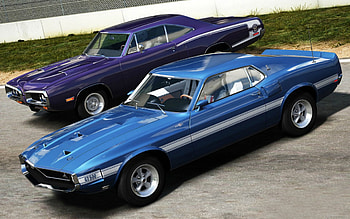 Mustang GT500 & Plymouth Superbee, Classics, Mustang, Superbee, Muscle, Cars HD wallpaper