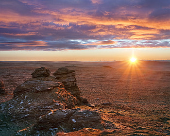 Sunset, beautiful, nature, mountains HD wallpaper