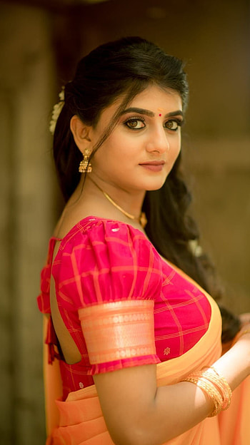 Gabrielle Carlton, saree beauty HD phone wallpaper