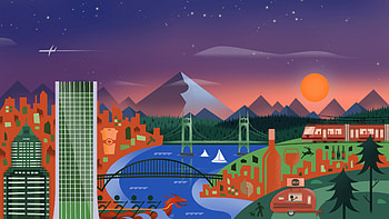 Portland skyline, , Travels, Cityscape HD wallpaper