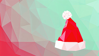 Festive Santa Hat - Ultra, santa hat, Christmas, holiday, geometric, Festive HD wallpaper