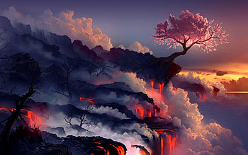 Landscape, Trees, , Sakura HD wallpaper