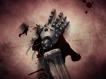 Even I....BleeD, bones, series, fullmetal alchemist, edward elric, studio, hiromu arakawa, mangaka, character HD wallpaper