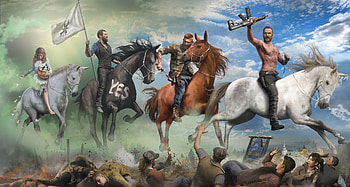 Horse ride, Far cry 5, video game HD wallpaper