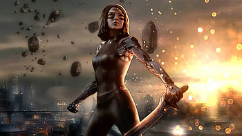 Alita Battle Angel, Glowing portrait, Ultra , Captivating character design HD wallpaper
