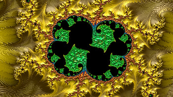 Trippy Psychedelic Fractal, colorful, colors, yellow, Abstract, fractal HD wallpaper