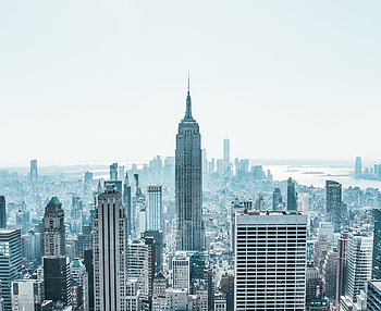 New York, city, aerial view, Empire State Building, architecture HD wallpaper