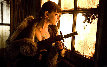 Waiting, artwork, abstract, window, fantasy, gun, female HD wallpaper