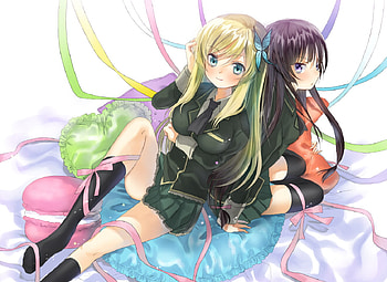 Sena & Yozora, yazora, boku ha tomodachi ga sukunai, cute, long hair, sena, friends HD wallpaper
