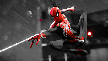 Spiderman Monochrome, spiderman, superheroes, artwork, digital-art, behance HD wallpaper