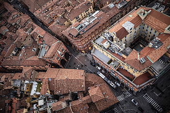 Cities, City, View From Above, Roof, Street, Roofs HD wallpaper