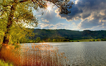 Sunny Day on the Lake, lakes, nature, water, lake HD wallpaper