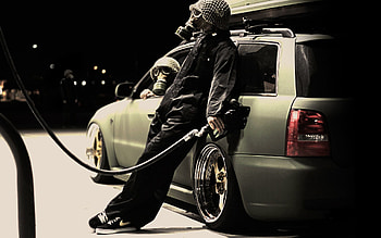 Miscellanea, Miscellaneous, Car, Machine, Mask, Gas Mask, Refueling, Filling, Freaks, Cranks HD wallpaper