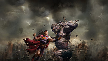 Superman And Demon Art, superman, artwork, superheroes, digital-art HD wallpaper