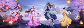 :), blue, frumusete, asian, man, pinpin lv, girl, pink, fantasy, couple, luminos HD wallpaper