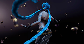 League of Legends, Blue-haired character, High-quality HD wallpaper