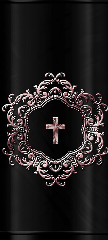 Black RoseGold Cross, symbol, jewellery, premium, business, dark, logo HD phone wallpaper