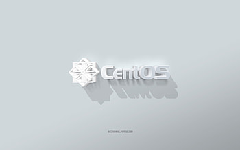 CentOS logo, white background, CentOS 3d logo, 3d art, CentOS, 3d CentOS emblem HD wallpaper