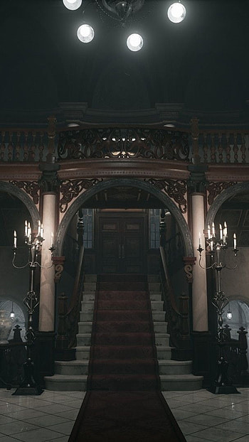 Dark Academia, Resident, Evil Mansion Hall HD phone wallpaper