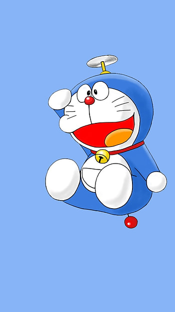 Cute Doraemon, Flying, helicopter HD phone wallpaper
