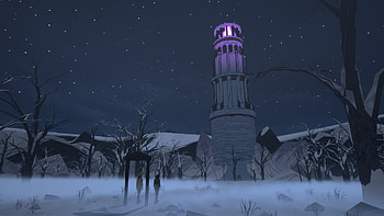 Stray Gods Musical – Enigmatic Lighthouse Scene, video game HD wallpaper
