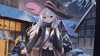White Hair Anime Girl With Big Hat Anime Girl HD wallpaper