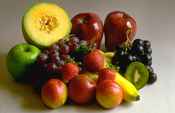 Food, Strawberry, Apples, Grapes, Kiwi, Banana HD wallpaper